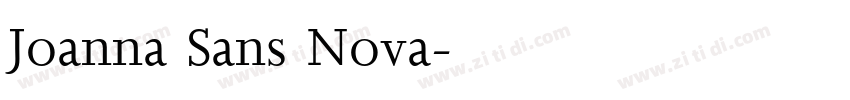 Joanna Sans Nova字体转换